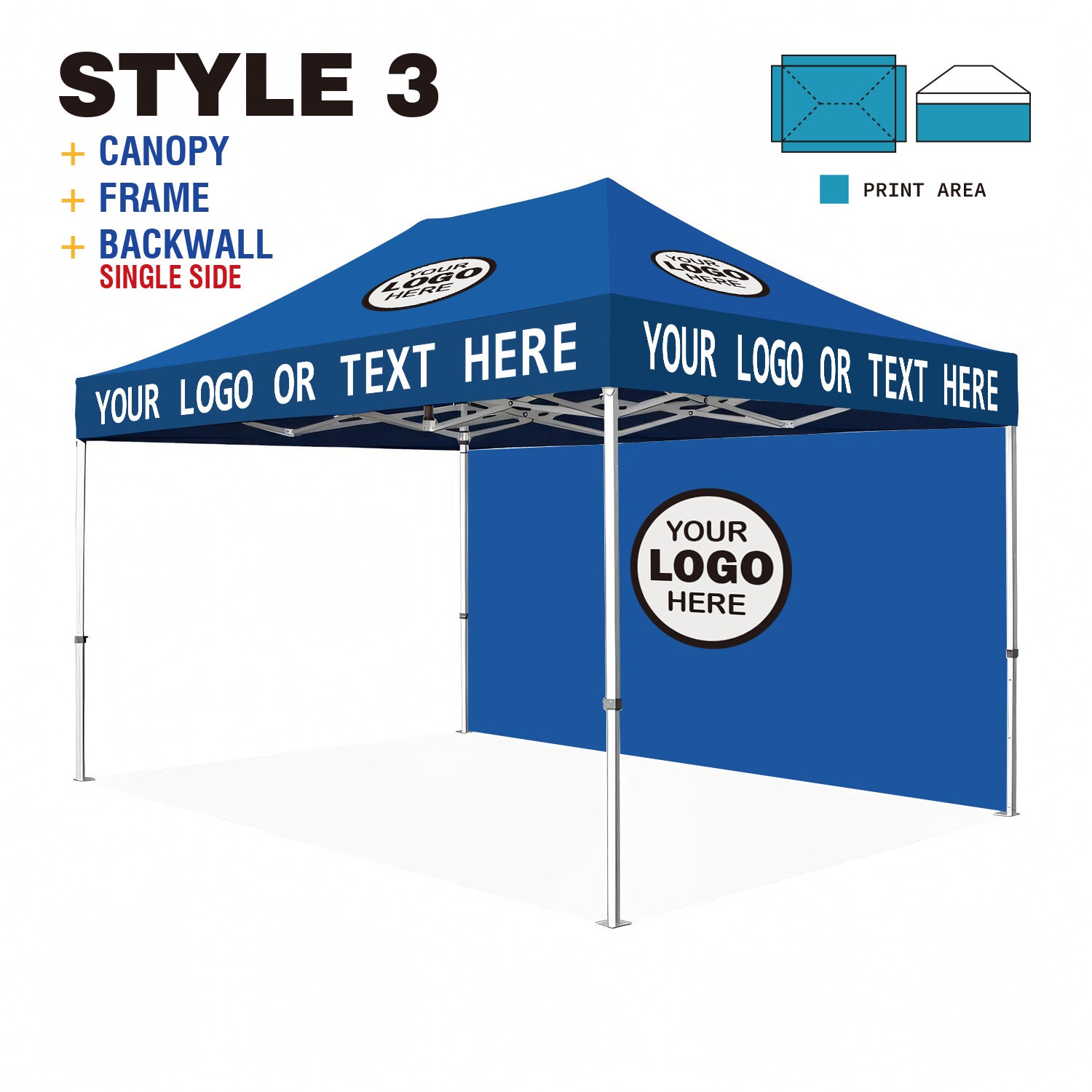 American Phoenix 10 x 15 Custom Canopy with Your Logo Graphics