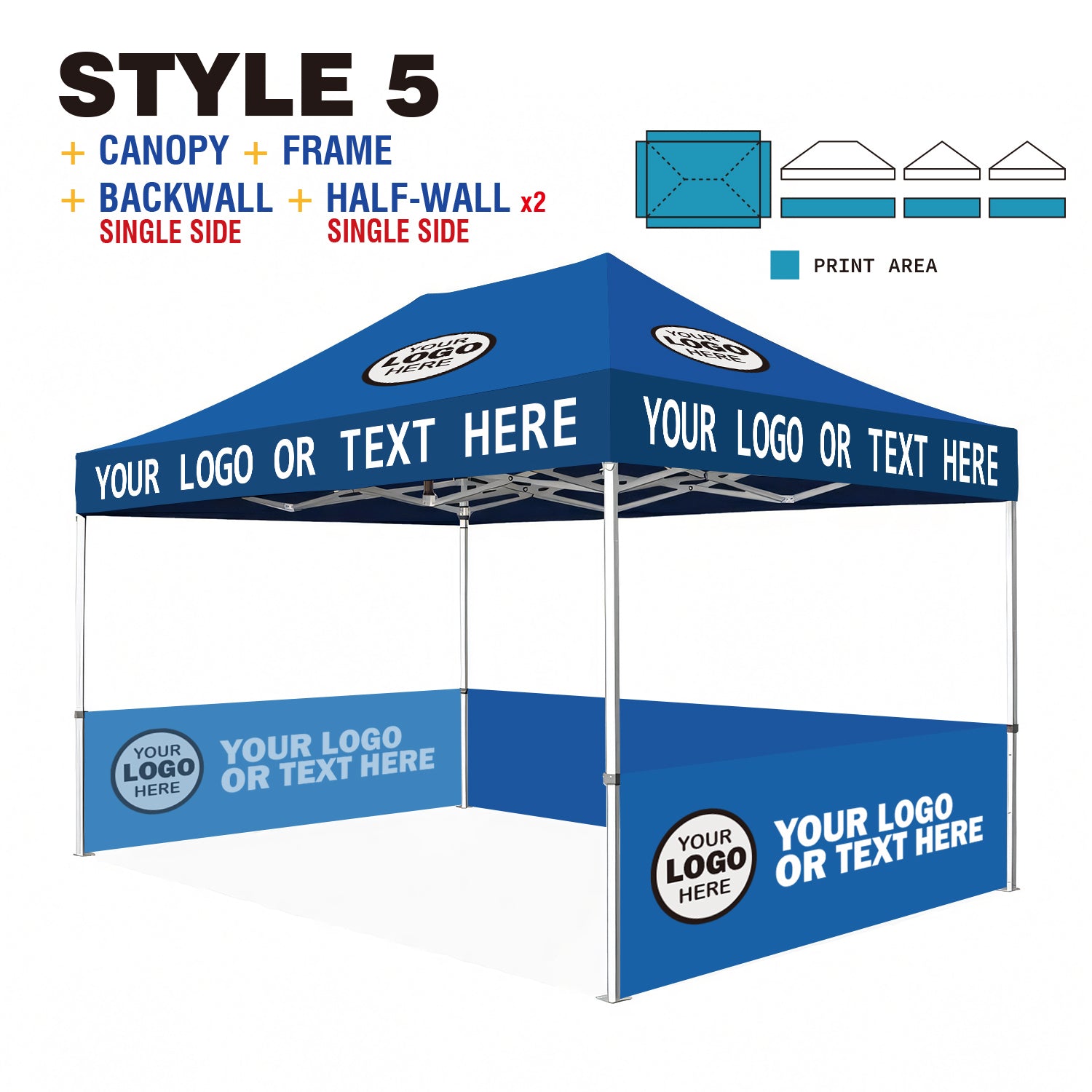 American Phoenix 10 x 15 Custom Canopy with Your Logo Graphics - American Phoenix