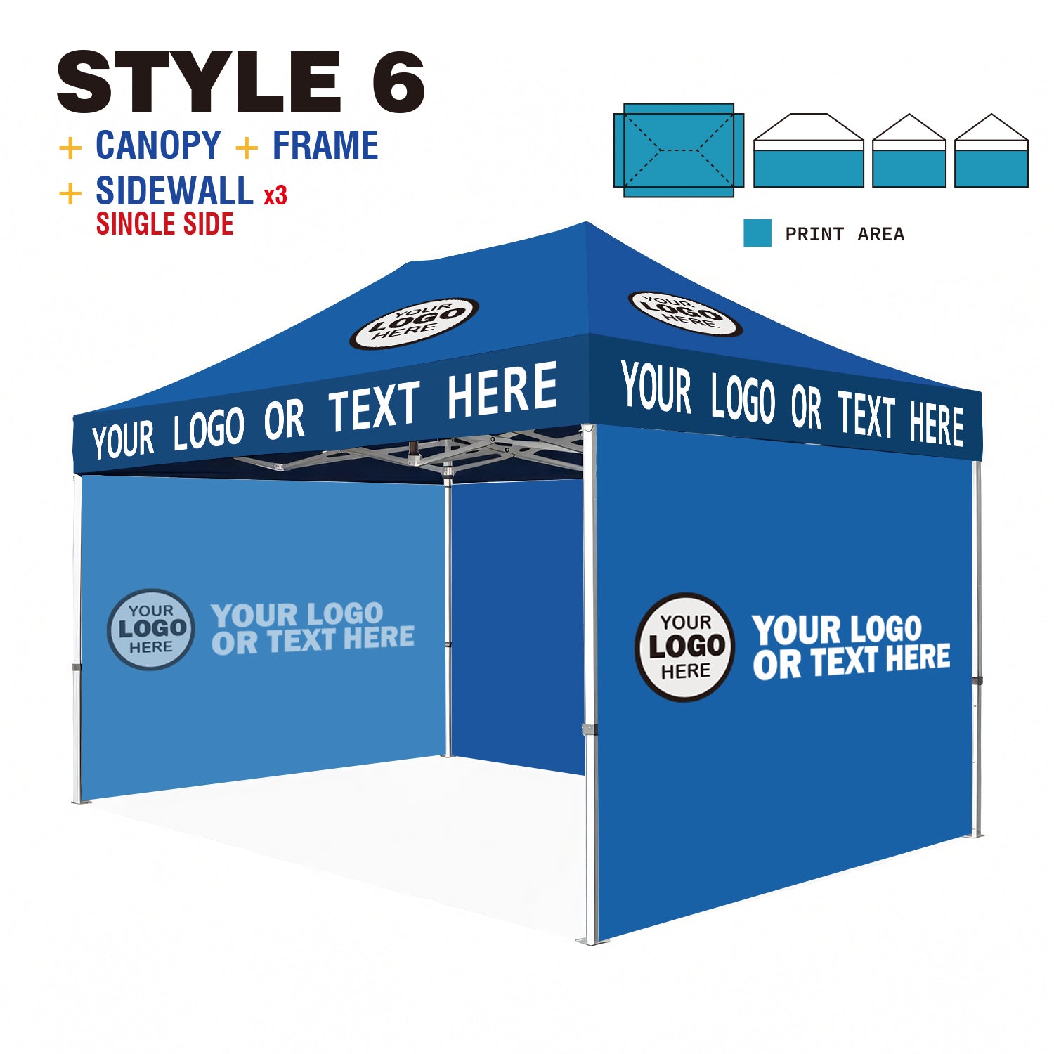 American Phoenix 10 x 15 Custom Canopy with Your Logo Graphics - American Phoenix