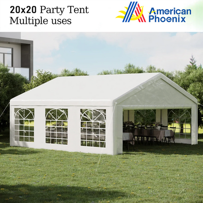 American Phoenix 20x20 white heavy-duty party tent and wedding activity tent - American Phoenix