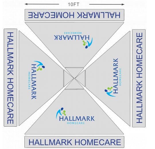 American Phoenix 10 x 10 Custom Canopy with Your Logo Graphics 6