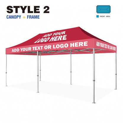 American Phoenix 10 x 20 Custom Canopy with Your Logo Graphics - American Phoenix