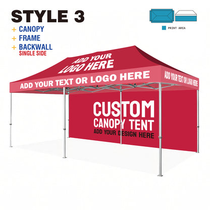 American Phoenix 10 x 20 Custom Canopy with Your Logo Graphics - American Phoenix