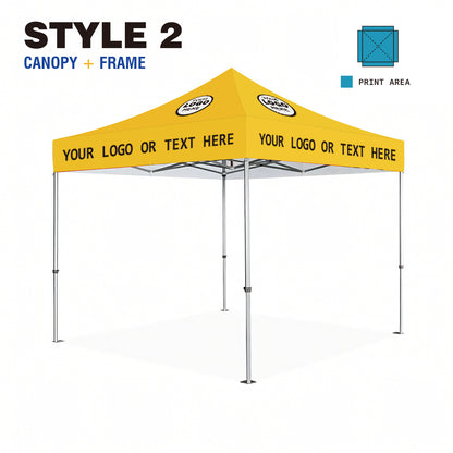 American Phoenix 10 x 10 Custom Canopy with Your Logo Graphics - American Phoenix