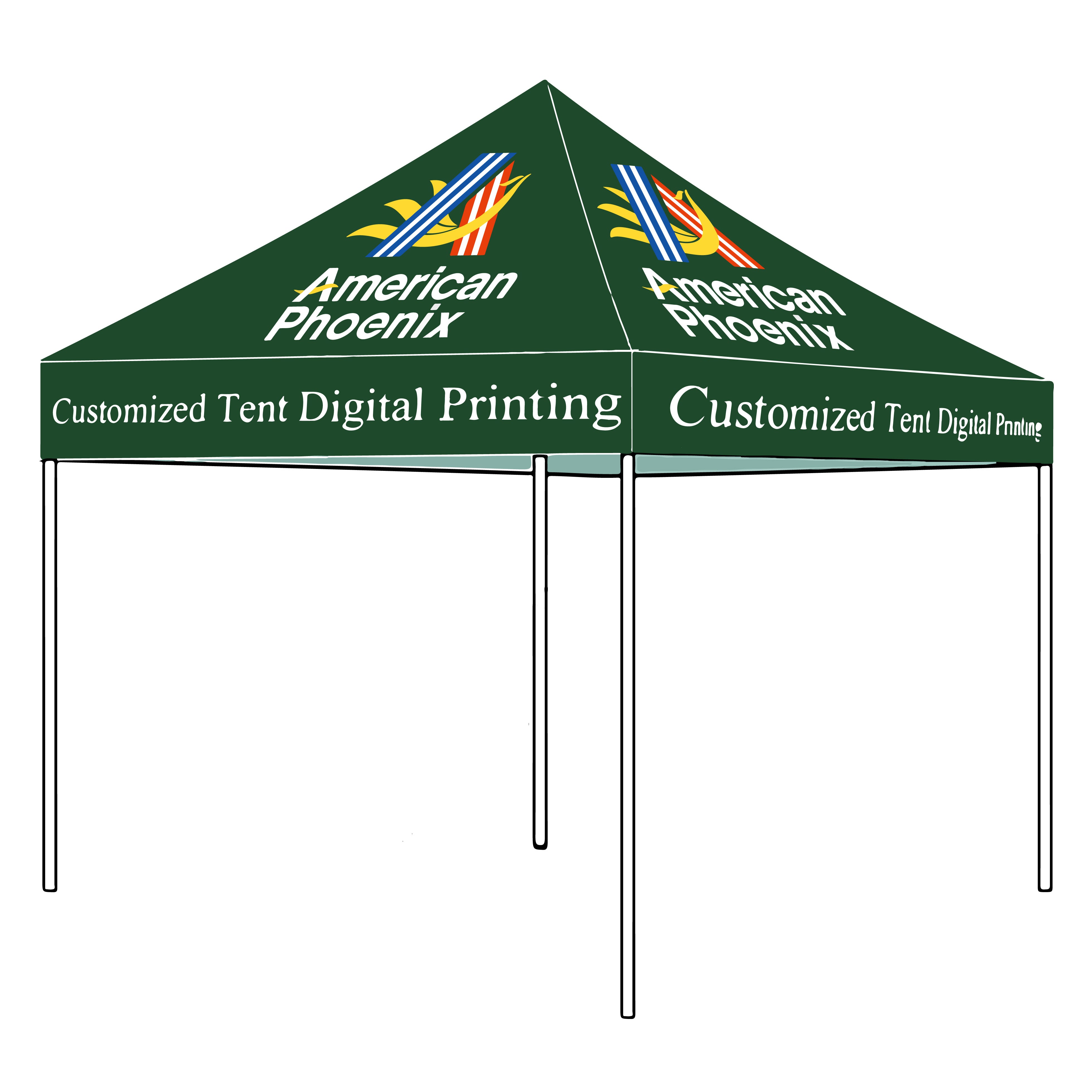 Custom 10x10 Canopy Tent with logo. Design your own custom tent.