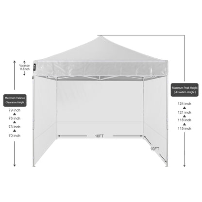 American Phoenix 10x10 Commercial Canopy Tent with Walls (White)