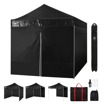 American Phoenix 10x10 Commercial Canopy Tent with Walls (Black) - American Phoenix