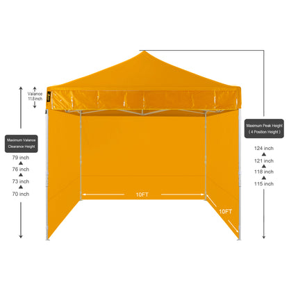 American Phoenix 10x10 Commercial Canopy Tent with Walls (Yellow) - American Phoenix